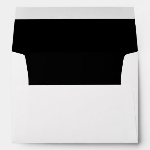 Simple White with Black Inside Envelope