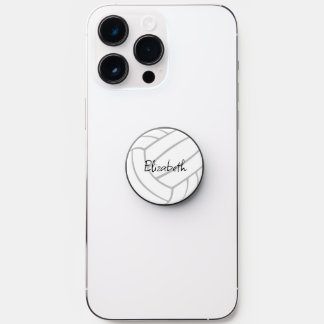 simple white with gray volleyball player PopSocket