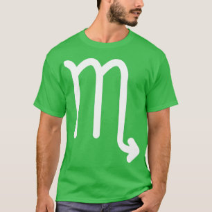 Simple White Zodiac Horoscope Sign Scorpio T-Shirt