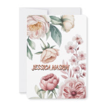 Simple WhiteRose & Soft Pastel Pink Floral