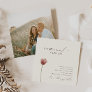 Simple Wildflower | Beige Photo Square Wedding Invitation