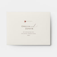 Simple Wildflower | Beige Self Addressed RSVP