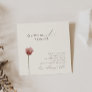 Simple Wildflower | Beige Square Wedding Invitation