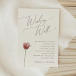 Simple Wildflower | Beige Wedding Wishing Well Enclosure Card<br><div class="desc">This simple wildflower | beige wedding wishing well enclosure card is perfect for your whimsical boho wedding. The singular bright, enchanted pink floral gives this product an artsy and delicate feel that is a simple modern design. This look will go well with any wedding season: spring, summer, fall, or winter!...</div>