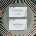 Simple Wildflower Dusty Blue Wedding Wishing Well Enclosure Card<br><div class="desc">This simple wildflower dusty blue wedding wishing well enclosure card design is an elegant arrangement of classic gold geometric frames embellished with delicate boho floral greenery bouquets and stems. Featuring a palette of timeless light dusty blue backgrounds with simple classic black typography and whimsical colorful wildflowers, creating a lovely and...</div>