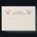 Simple Wildflower Fern Beige Wedding Mailing Envelope<br><div class="desc">This Simple Wildflower Fern Beige Wedding Mailing envelope design is an elegant arrangement of classic gold geometric frames embellished with delicate boho floral greenery bouquets and stems. Featuring a palette of timeless ivory beige backgrounds with simple classic black typography and whimsical colorful wildflowers, creating a lovely and polished romantic feel....</div>