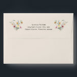 Simple Wildflower Fern Beige Wedding Mailing Envelope<br><div class="desc">This Simple Wildflower Fern Beige Wedding Mailing envelope design is an elegant arrangement of classic gold geometric frames embellished with delicate boho floral greenery bouquets and stems. Featuring a palette of timeless ivory beige backgrounds with simple classic black typography and whimsical colorful wildflowers, creating a lovely and polished romantic feel....</div>