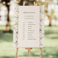 Simple Wildflower Fern Wedding Order of Events
