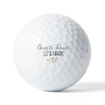 Simple Wildflower Golf Ball Wedding Favor