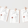 Simple Wildflower | Table Number Chart