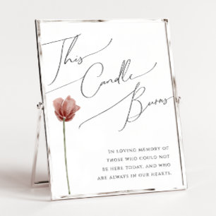 Simple Wildflower   This Candle Burns Sign