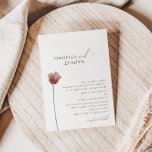 Simple Wildflower | Traditional Wedding Invitation<br><div class="desc">This simple wildflower | traditional wedding invitation is perfect for your whimsical boho wedding. The singular bright, enchanted pink floral gives this product an artsy and delicate feel that is a simple modern design. This look will go well with any wedding season: spring, summer, fall, or winter! Please feel free...</div>