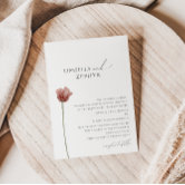 Boho Wildflower Garden Beige Photo Casual Wedding Invitation