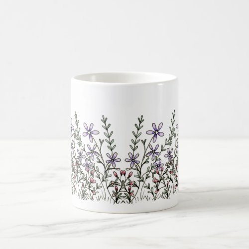 Simple Wildflower Watercolor Coffee Mug
