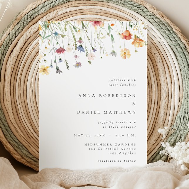 Simple Wildflower Wedding Invitation (Creator Uploaded)