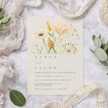 Simple Wildflowers Botanical Garden Wedding Invitation<br><div class="desc">This simple and elegant wildflower botanical invitation is perfect for a garden or outdoor wedding.</div>