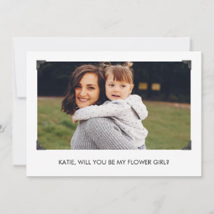 Simple Will You Be My Flower Girl Photo Card