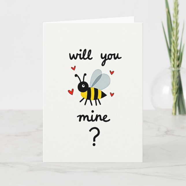 Simple Will You Bee Mine Card (Front)