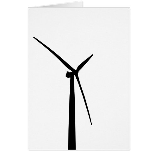 Simple wind turbine green energy silhouette