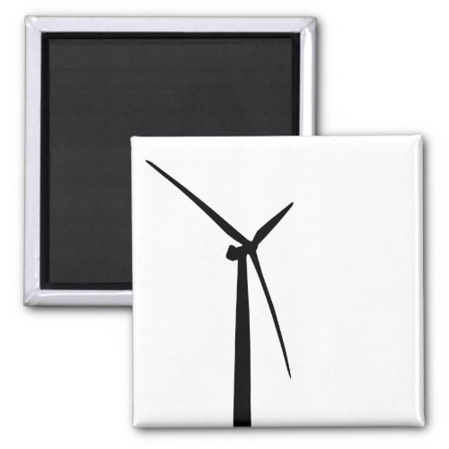 Simple wind turbine green energy silhouette magnet