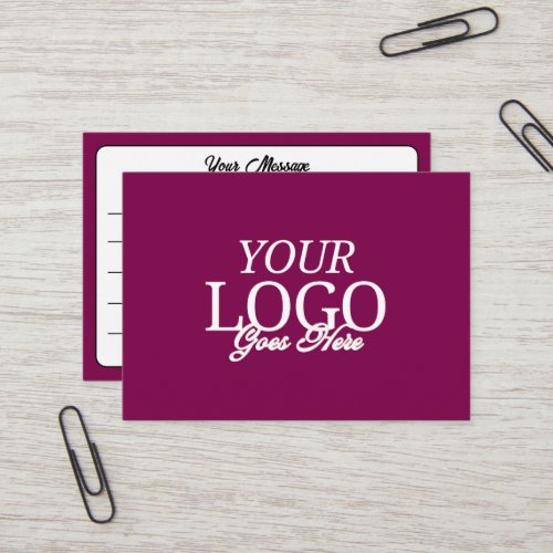 Simple Wine Colored Logo With Lines Business Card