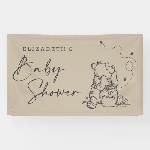 Simple Winnie the Pooh Baby Shower Banner