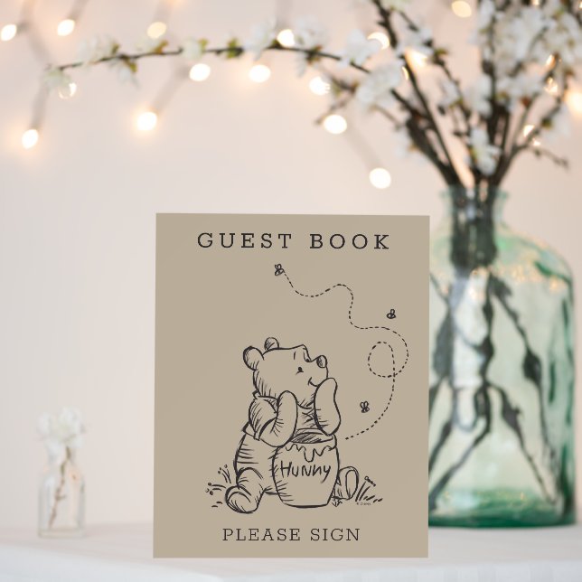 Simple Winnie the Pooh Baby Shower Foam Board (In Situ (Wedding))