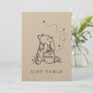 Simple Winnie the Pooh Baby Shower Invitation