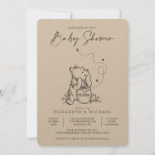 Simple Winnie the Pooh Baby Shower Invitation (Front)