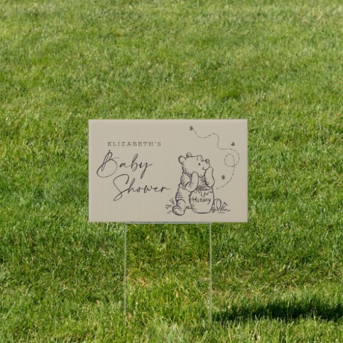Simple Winnie the Pooh Baby Shower Sign