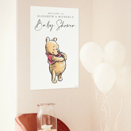 Simple Winnie the Pooh Baby Shower Welcome