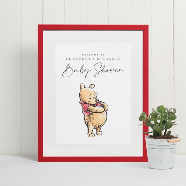 Simple Winnie the Pooh Baby Shower Welcome Poster (Creator Uploaded)