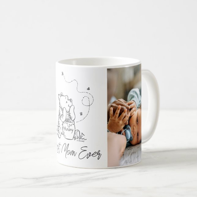 Simple Winnie the Pooh Best Mom Ever Coffee Mug (Front Right)