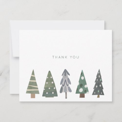 Simple Winter Nordic Christmas Trees Thank You
