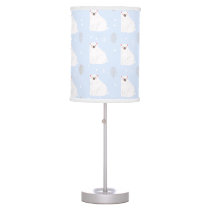 Simple Winter Polar Bear Pattern Nursery Decor Table Lamp