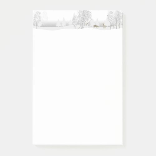 Simple Winter Scene 4 x 6 Notes