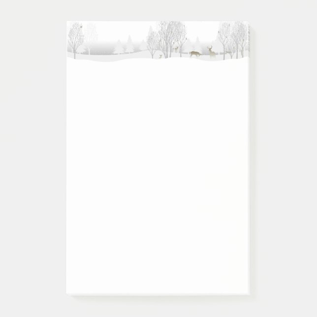 Simple Winter Scene 4" x 6" Notes (Front)
