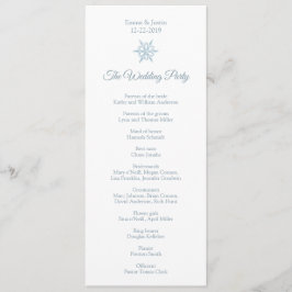 Simple Winter Silver Blue Snowflake Christmas Program