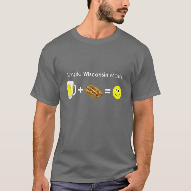 Simple Wisconsin Math T-Shirt (Front)