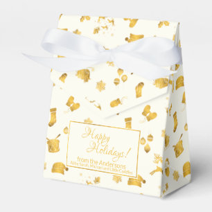Simple Wishes • Christmas Elements • Milky White Favor Boxes