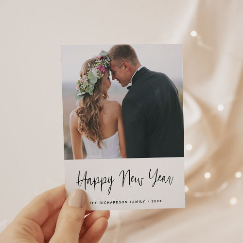 Simple Wishes | Photo Happy New Year Holiday Postcard