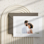 Simple Wishes | Photo Wedding Save The Date Magnetic Invitation<br><div class="desc">These modern and minimalist wedding save the date magnetic photo cards feature your favorite personal photo,  with simple black text and an elegant black and white design.</div>