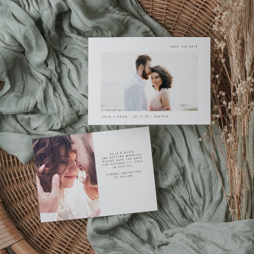 Simple Wishes  Two Photo Wedding Save The Date