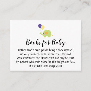 Simple with Elephant Book Request Insert Cards