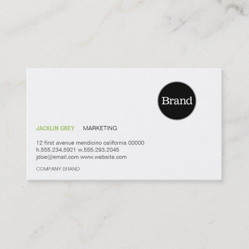 Simple with Logo apple green Business Card
