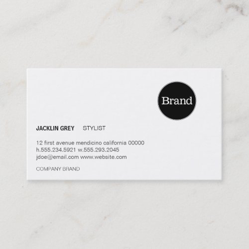 Simple with Logo black Business Card