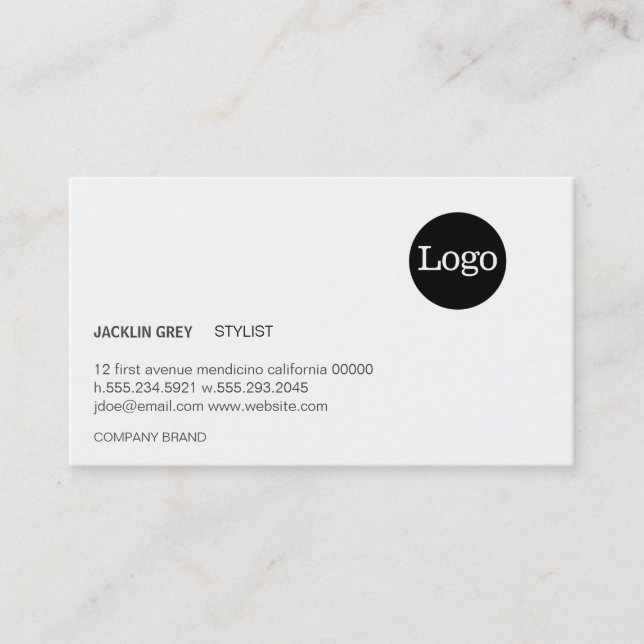 Simple with Logo Business Card (Front)