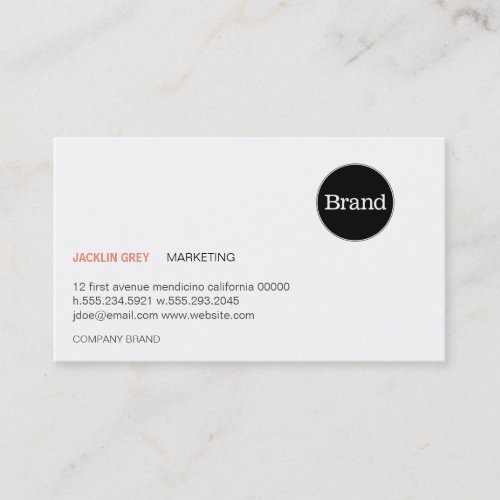 Simple with Logo salmon Business Card