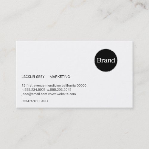 Simple with Logo slate grey Business Card
