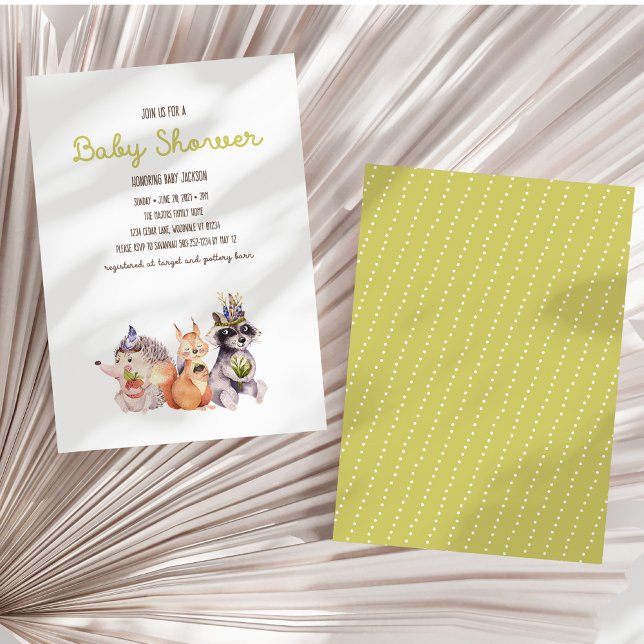 Simple Woodland Rustic Baby Shower Invitation (Creator Uploaded)